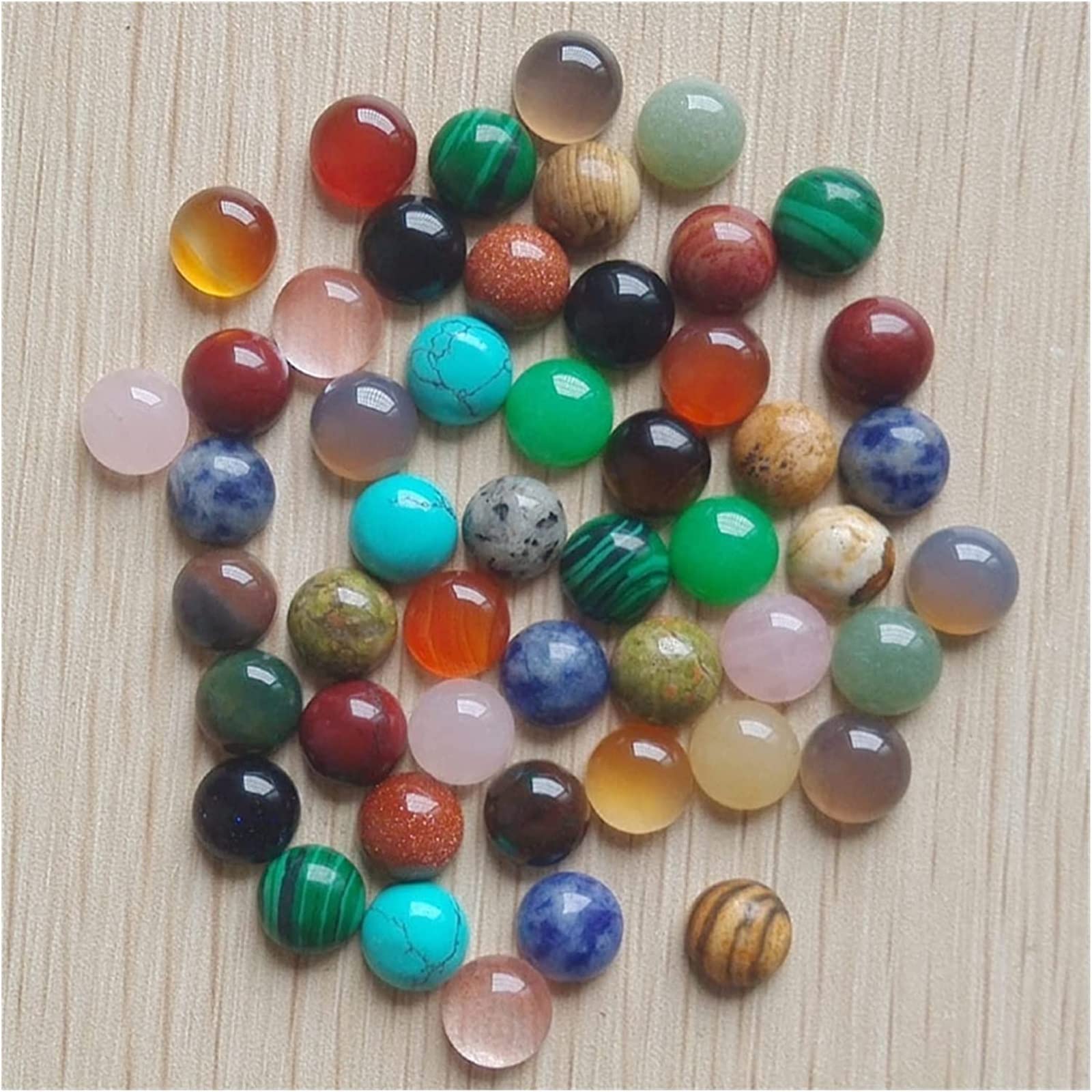 Kamienie mineralne Kamień naturalny zmieszany z 10 mm perłami dla majsterkowiczów biżuteria akcesoria hurtowe 50 sztuk/partia kryształowe kamienie dekoracyjne (