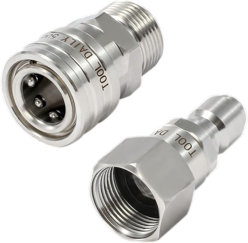 Tool Daily M22 14mm Nyomásmosó Adapter Készlet Rozsdamentes Gyorscsatlakozó 5000PSI