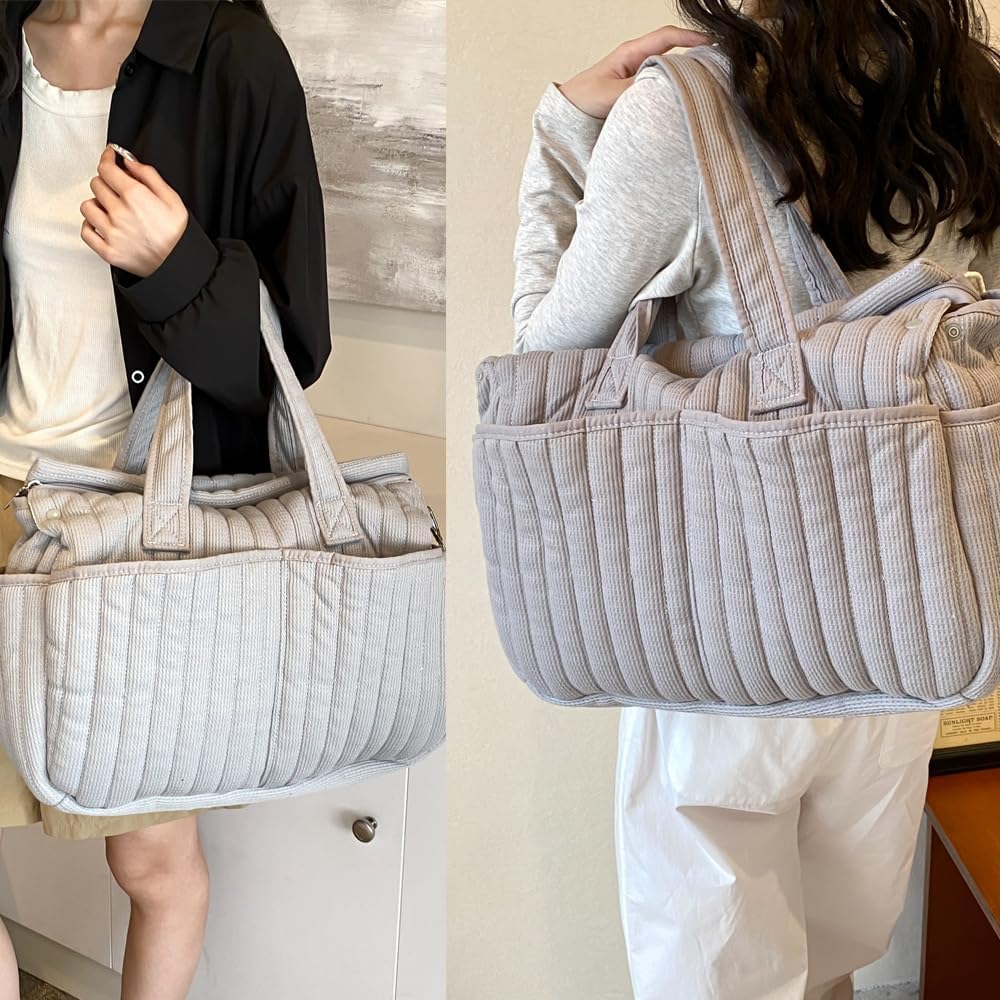 MOMIGO Diaper Bag Tote - Large Capcity Baby Diaper Tote Bags Travel Diaper Tote Caddy Mommy Bag