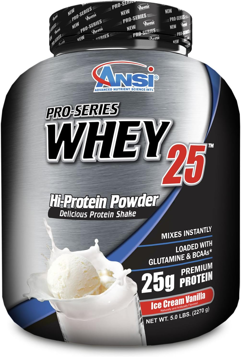 ANSI’s Pro-Series Whey 25™ is a premium whey protein blend - Vanilla - 5 Lb