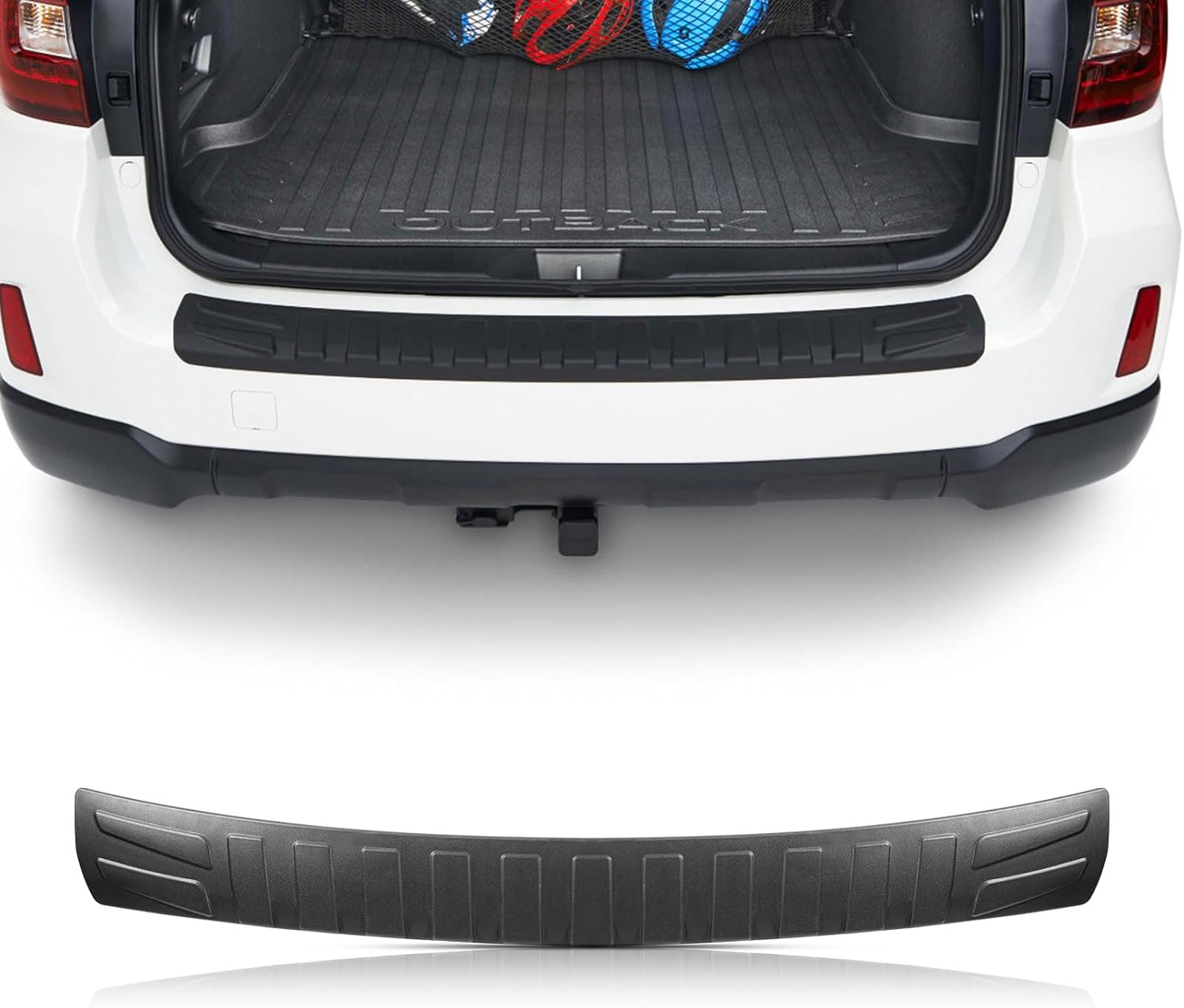 Rear Bumper Protector Compatible with Subaru Outback 2015-2020 Trim Cover Scratch Resistant Trunk Door Entry Guards Trunk Door Sill Cover Scuff Plate Strip Protection