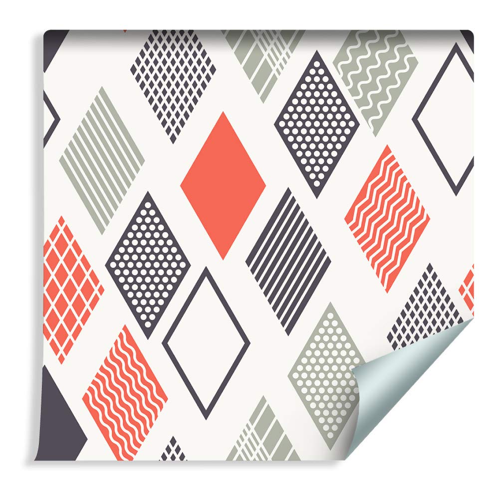 Muralo Papier Peint GEOMETRIQUE - Losanges Colorés - 10m x 53 cm