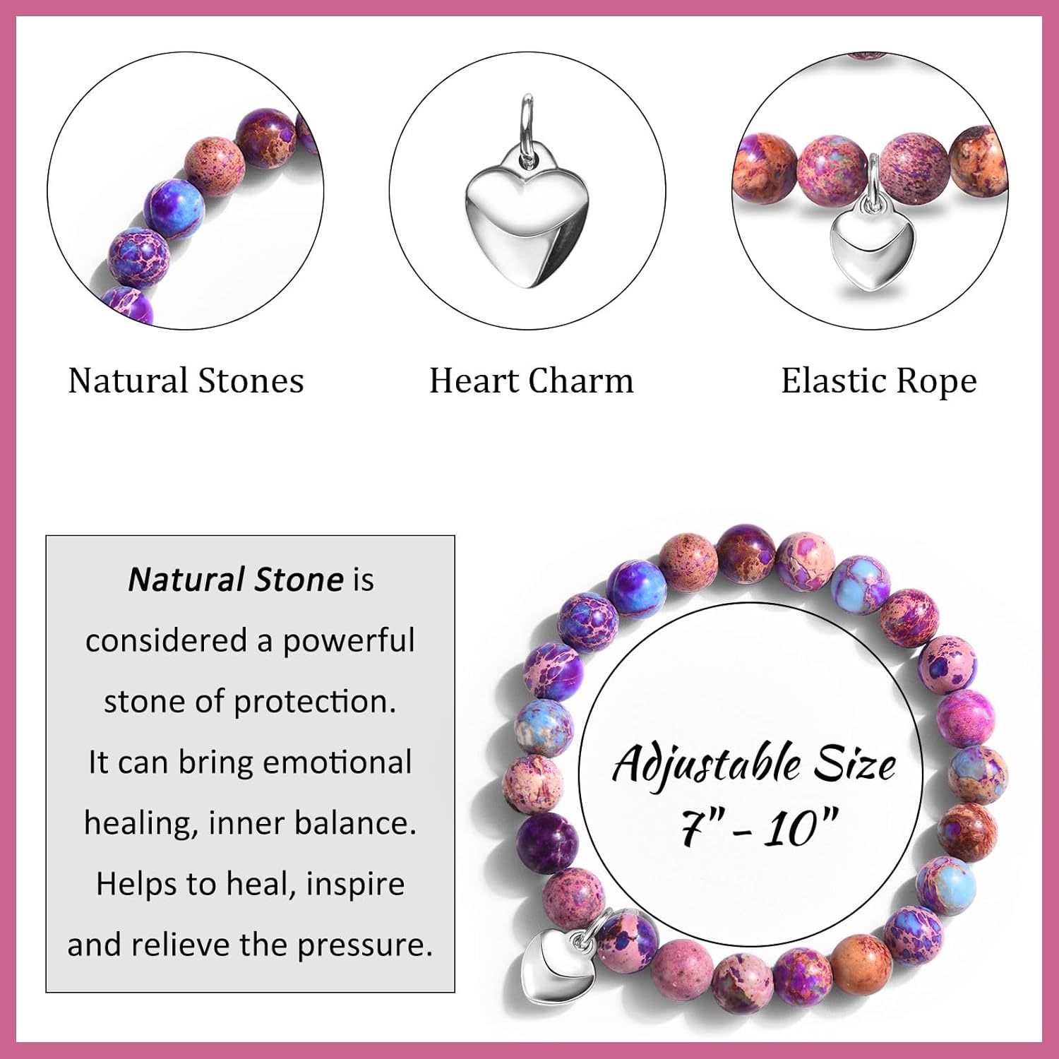 Gifts for Aunt, New Mom, Nana, Grammy, Grandma - Stone Bracelets for Women - Birthday, Mothers Day, Christmas Presents - Image 5