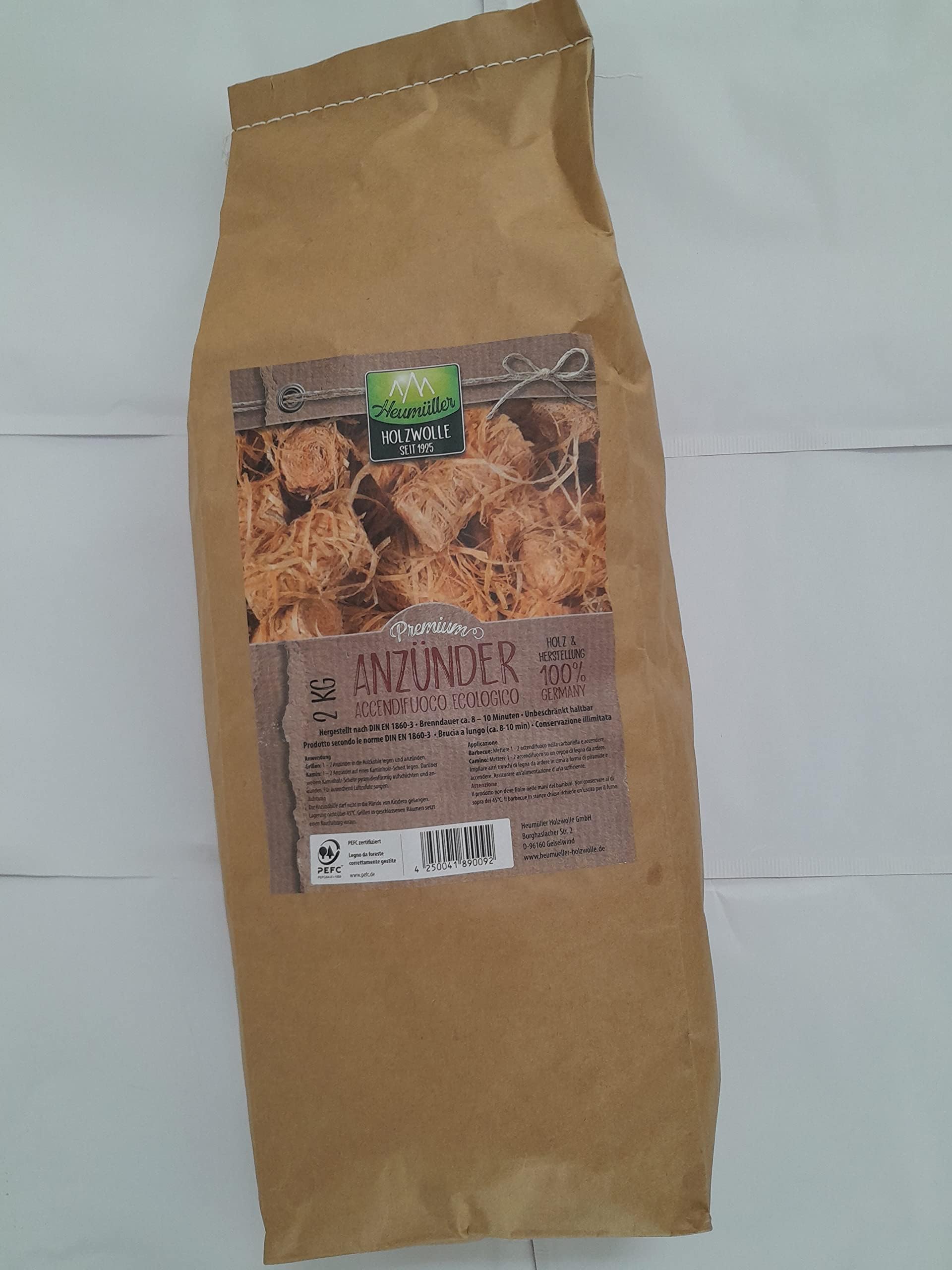 XFIRE Bioanzünder Öko-Anzündwolle – 8 Kg Für Kamin, Holzofen & Grill