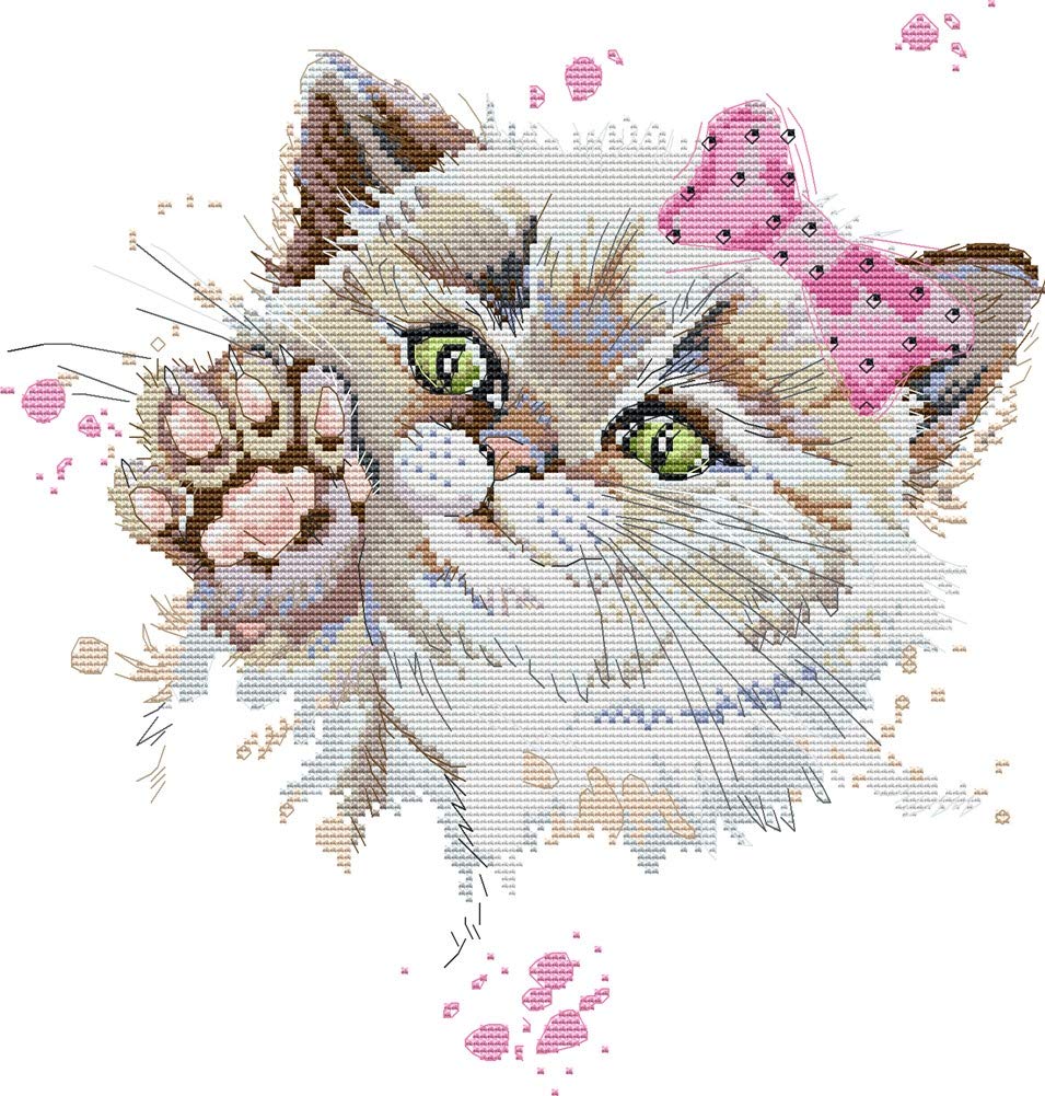 Awesocrafts Kreuzstich-Set – Katze Und Hund Motiv, Alles Inklusive Für Entspanntes Sticken