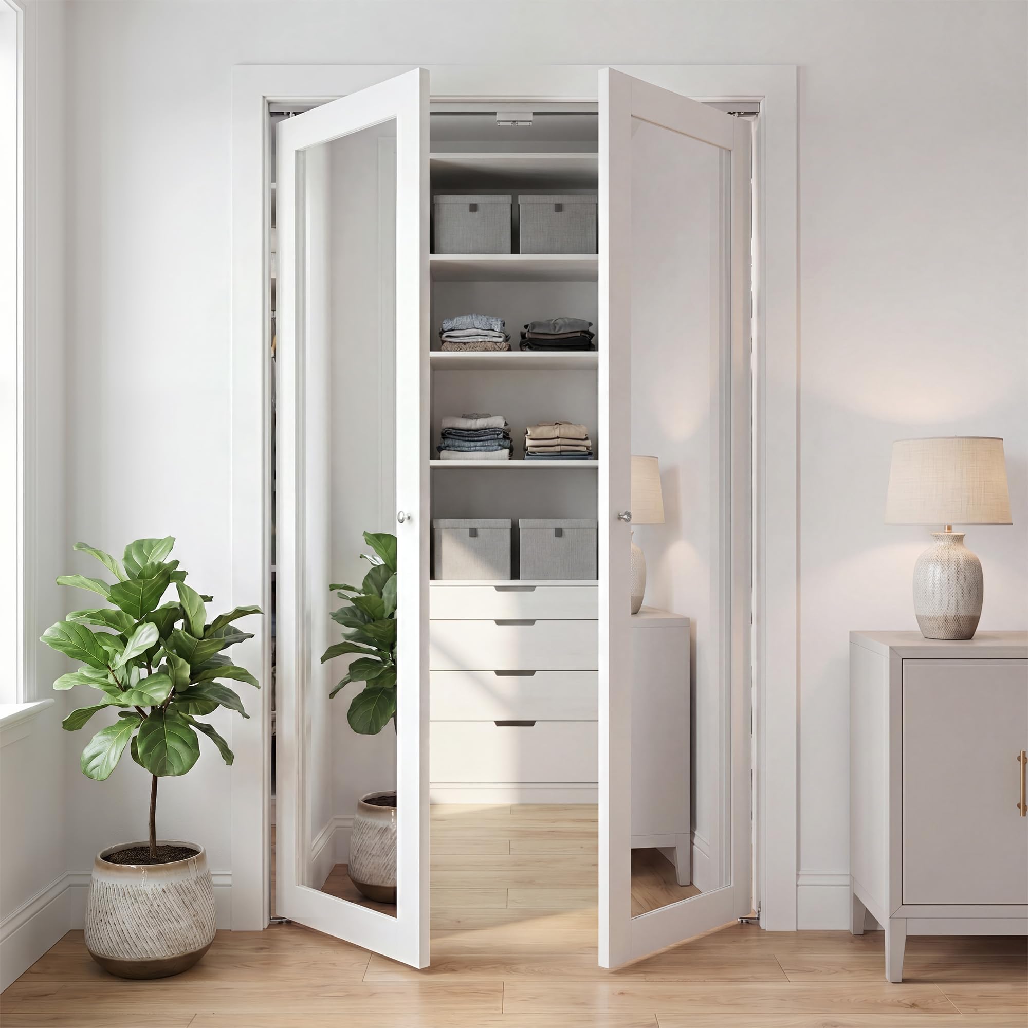 Photo 1 of SMARTSTANDARD French Mirror Pivot Door