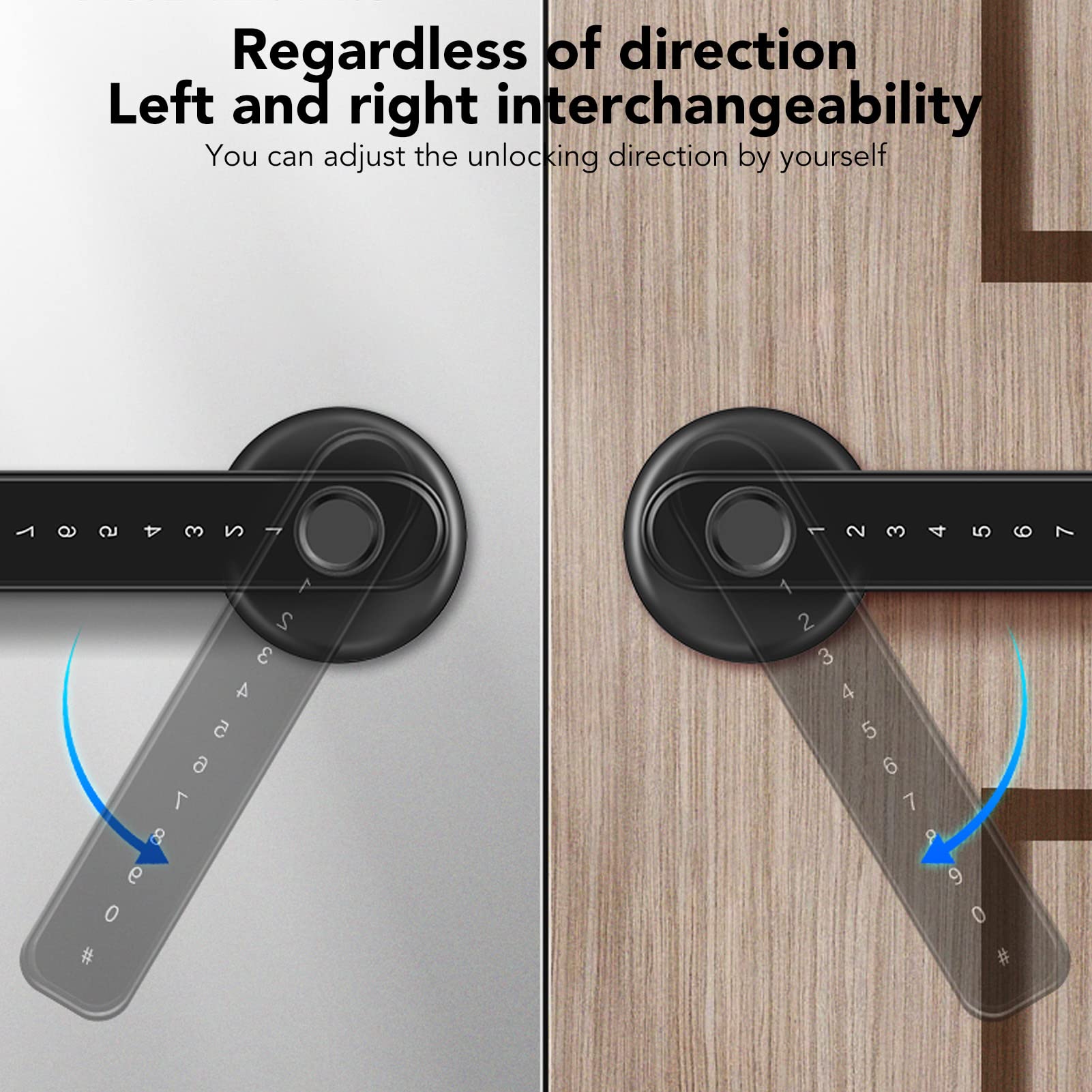 Cocoarm Serrures de Porte Intelligentes, Entrée sans clé, Empreinte