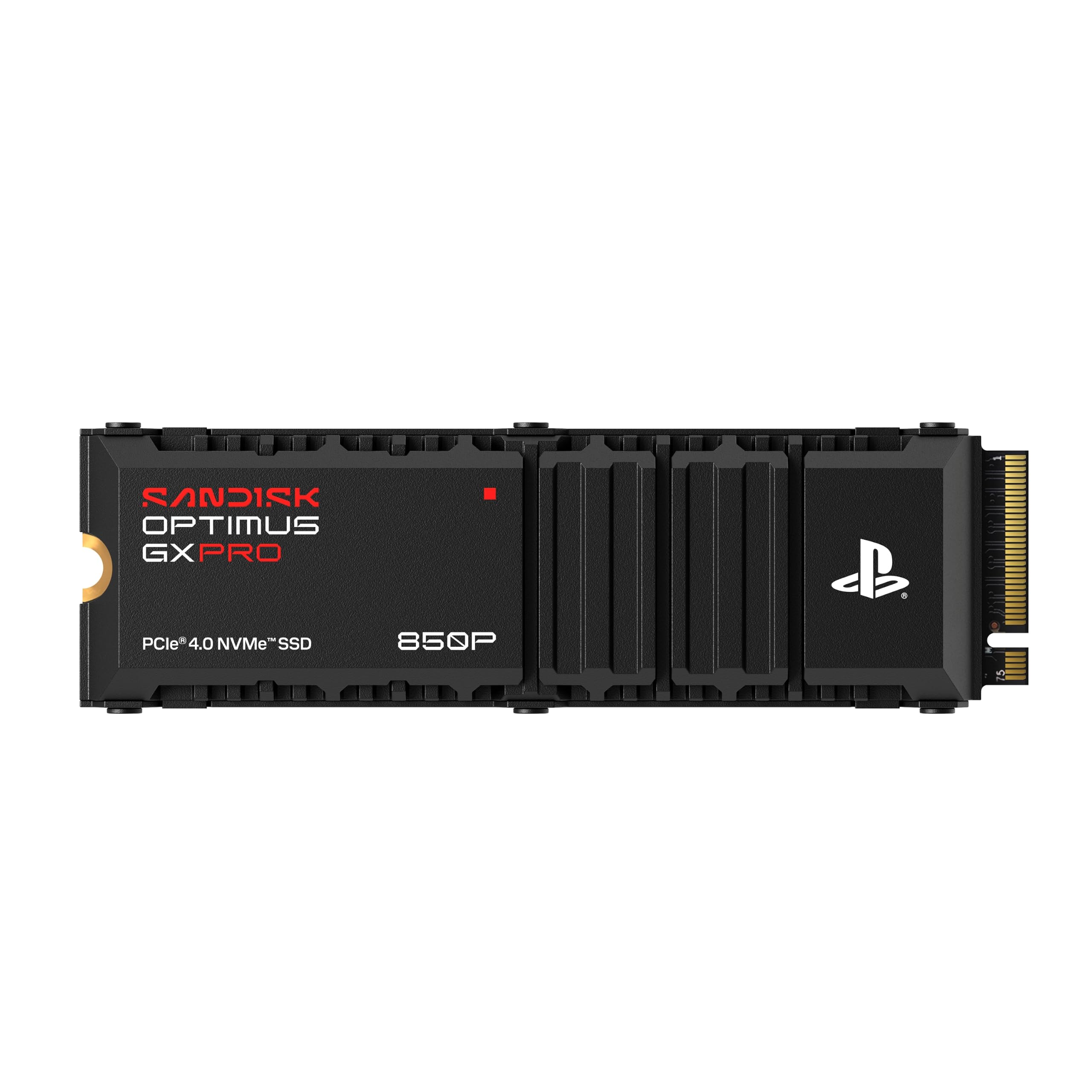 SanDisk Optimus GX Pro 850P M.2 NVMe SSD 2 TB (Ampliación de Almacenamiento con Licencia Oficial para Consolas PS5, hasta 7300 MB/s, PCIe Gen 4.0) con disipador de Calor