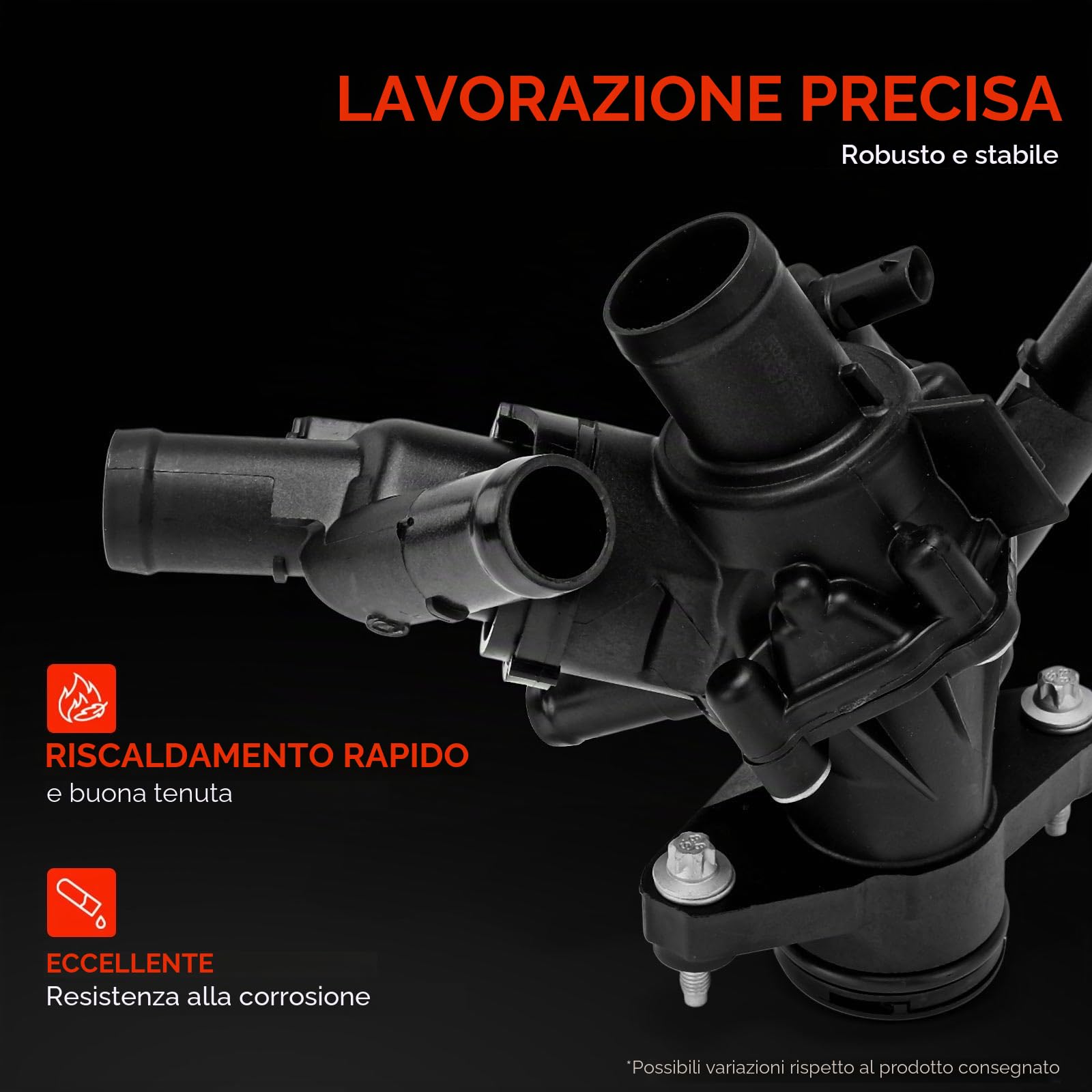 Frankberg Termostato del liquido di raffreddamento A2702000615 | Compatibile con: Classe A W176, CLA Shooting Brake X117, CLA Coupé C117, Classe B W242 W246, Classe GLA X156
