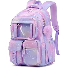 Kids Backpack for Girls - School Bags for Middle School Students - Book Bag for Elementary Primary - Kawaii Ita Backpack - Purple