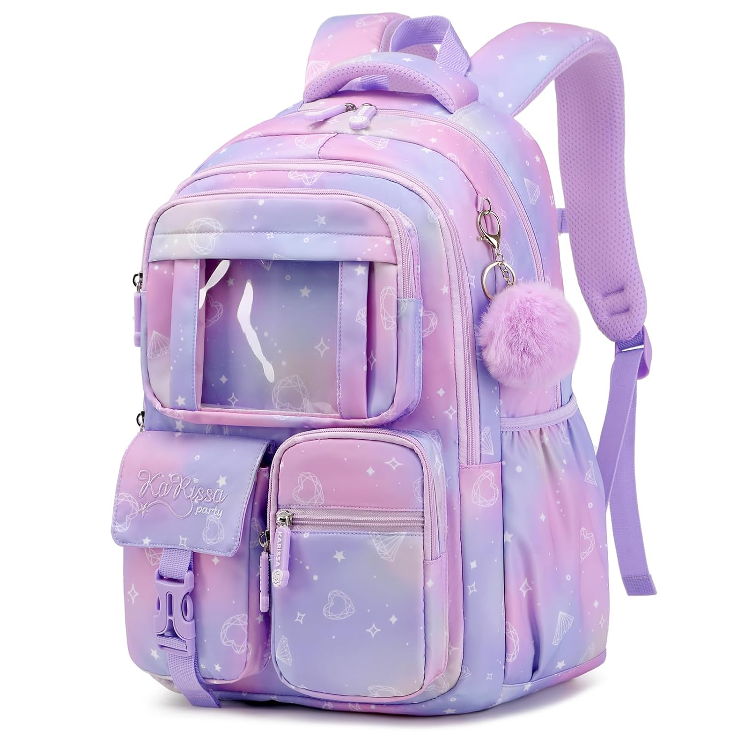 PIG PIG GIRL Kids Backpack for Girls School Bags for Middle School Students Book Bag for Elementary Primary School