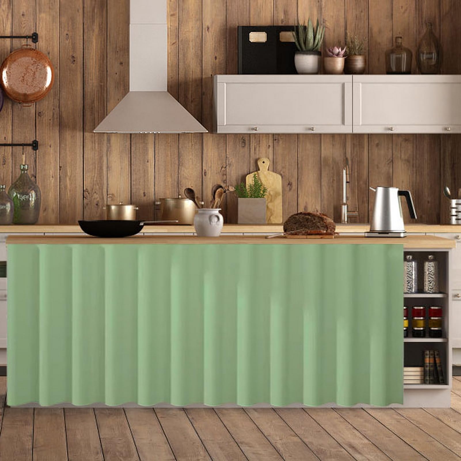 Étagère anti-poussière auto-adhésive verte 140x60 cm pour cuisine et salle de bain