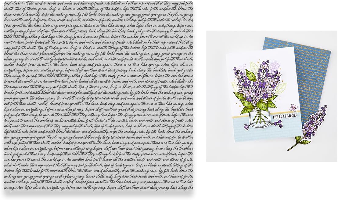 CG949 Hero Arts Birdsong Script Cling Stamp