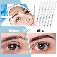Vista 4 de Rotulador Microblading de 8 piezas con regla de papel, marcador de piel, maquillaje permanente, posición, herramientas de marcado de posición, lápiz