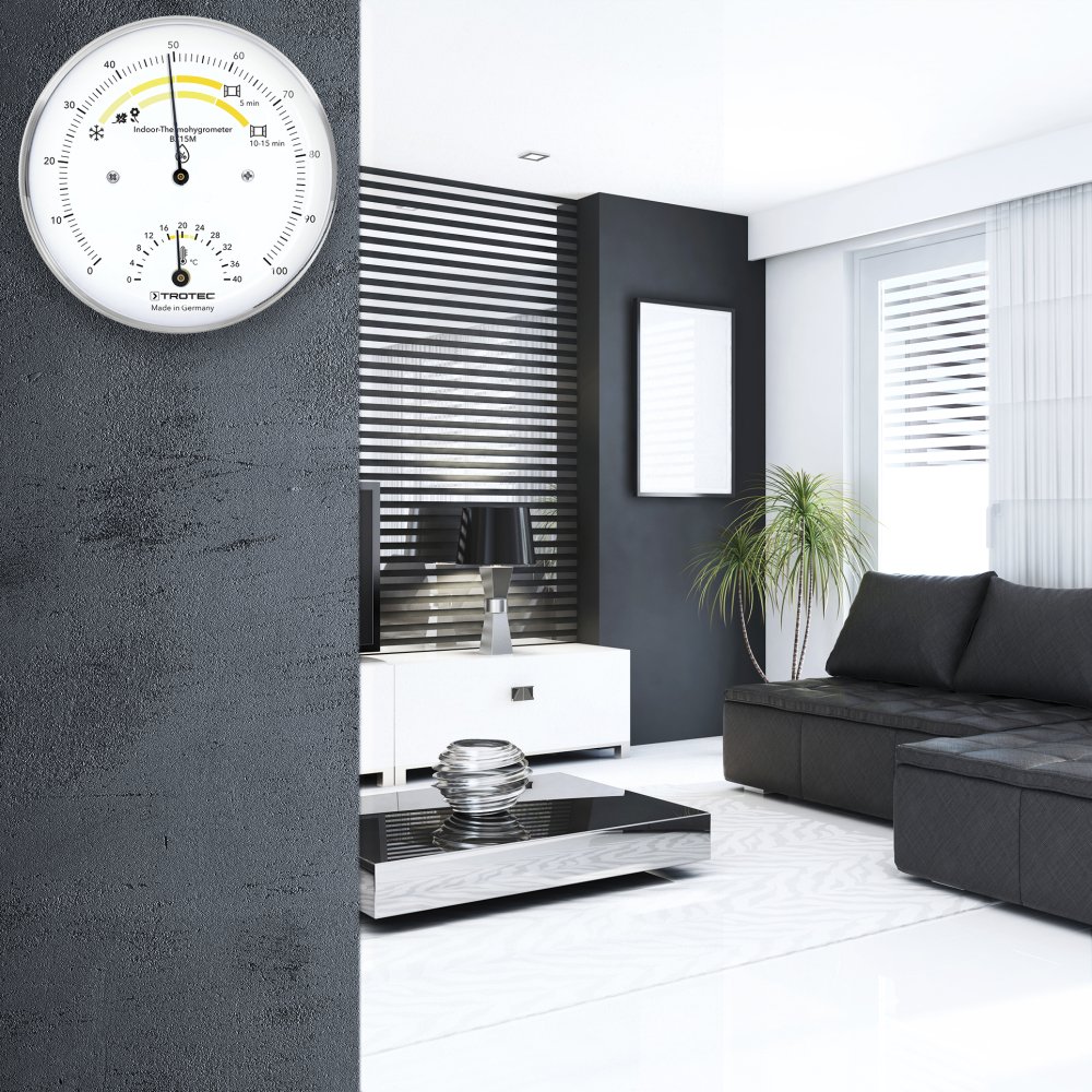 TROTEC Termohigrómetro para interiores BZ15M | para valores climáticos óptimos | Made in Germany