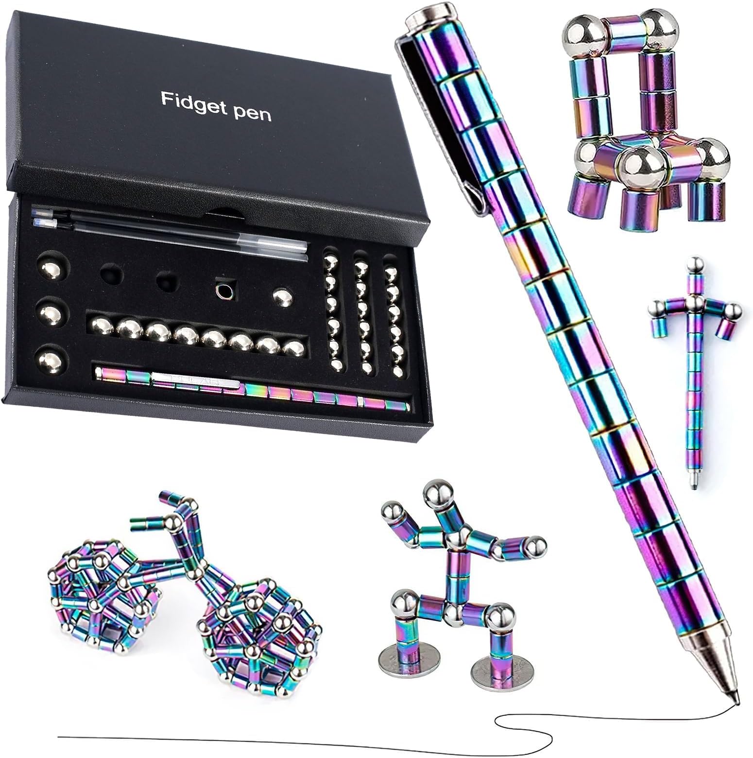 Bâton Magnétique Pour Vernis à Ongles Gel œil De Chat, Outil Inconnu De Fer, Style Facile, Barre D'aimants, Cœur, Vague, Feu D'artifice, Fourrure, œil De Chat, 9 Pièces Par Ensemble