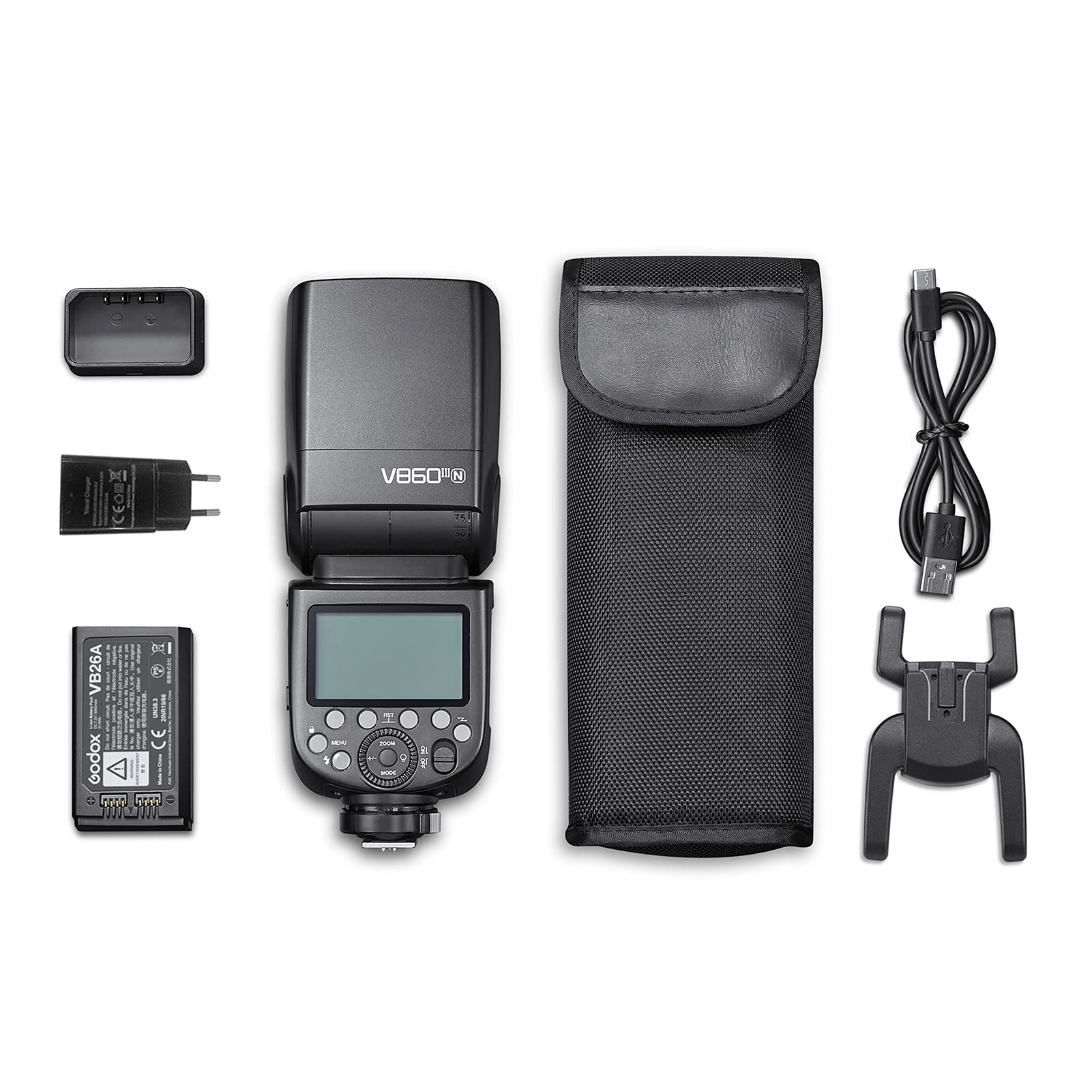 GODOX V860III-N Flash do Nikon Flash Speedlight Speedlite Light, 2,4 G HSS 1/8000s, 480 błysków pełnej mocy, bateria litowo-jonowa 7,2 V/2600 mAh, czas recyklingu 0,01-1,5 s