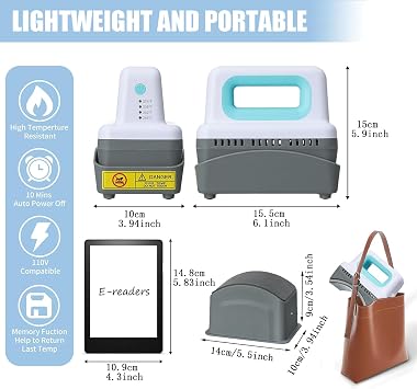 Handheld Cap Easy Press, Hat Press Machine, Mini Heat Press for Caps with 3 Heating Levels & Auto-Off for Household DIY Project