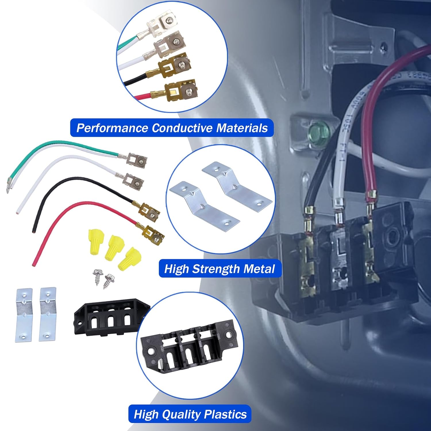 279320 Dryer Terminal Block Replacement Kit Compatible with Whirlpool KitchenAid Maytag Kenmore Dryer Replaces 14201229 AP3094140 14205251 279092