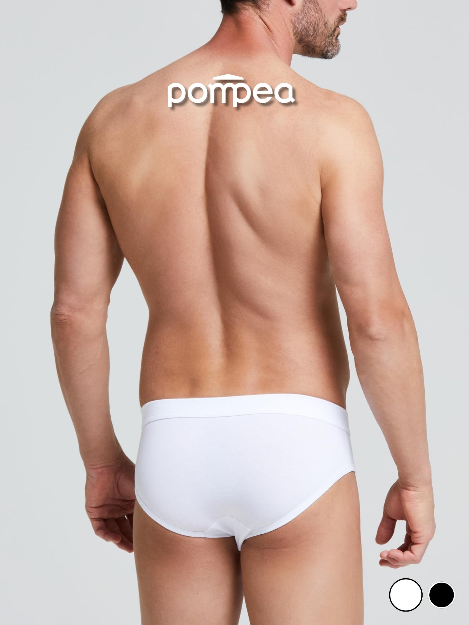 POMPEA 6 Pezzi Slip Uomo in Cotone, Mutande in Tessuto Jersey con Cinturino Elastico in Vita