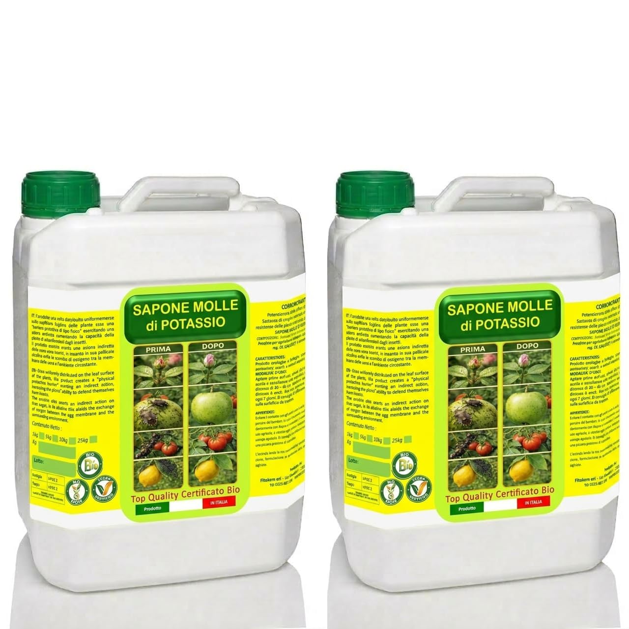 Sapone Molle di Potassio per orto e Frutta corroborante 10Kg (2x5Kg)