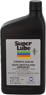 Super Lube 54432 Synthetic Gear Oil ISO 460, 1 Quart Bottle, Translucent
