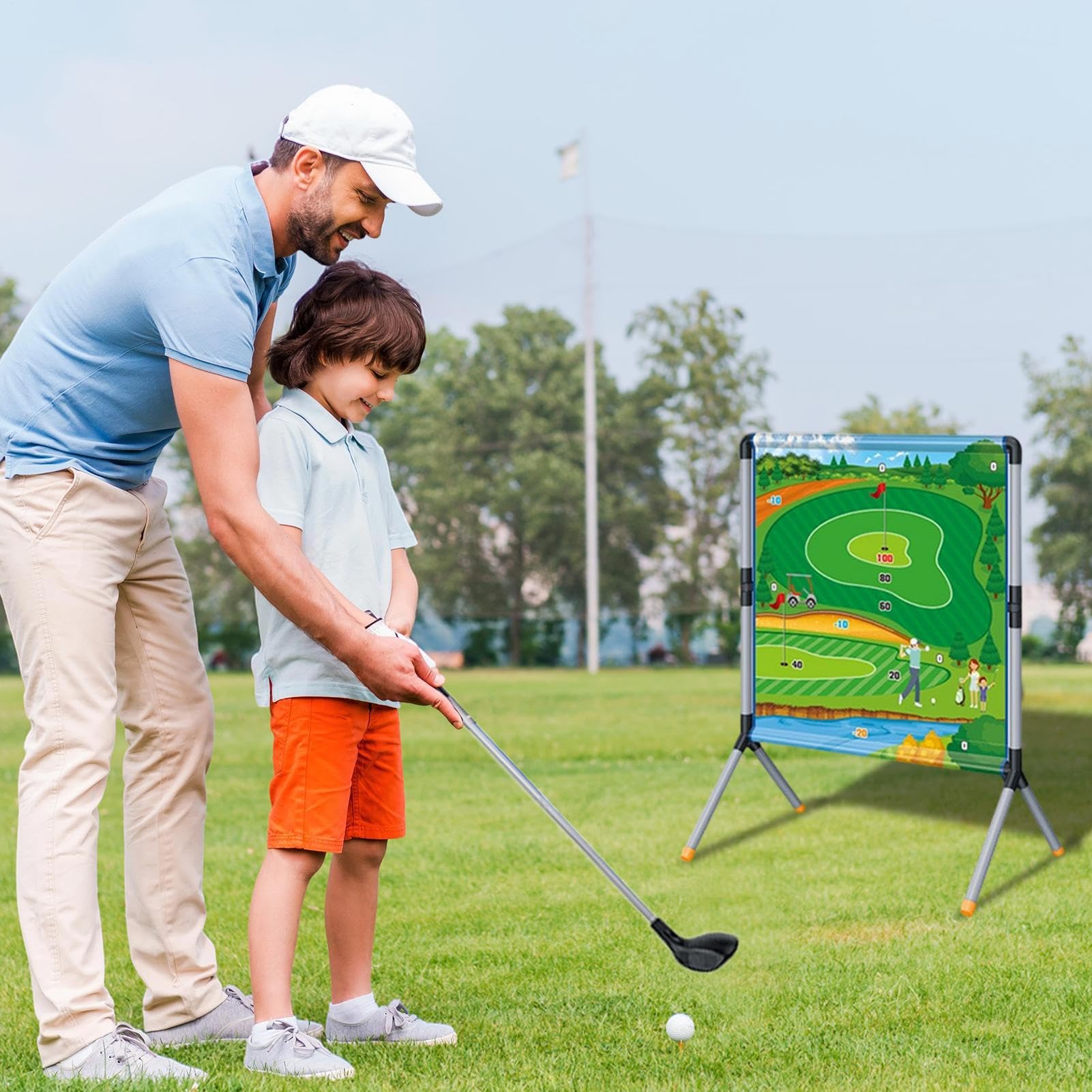 Juego de golf portátil para padres e hijos