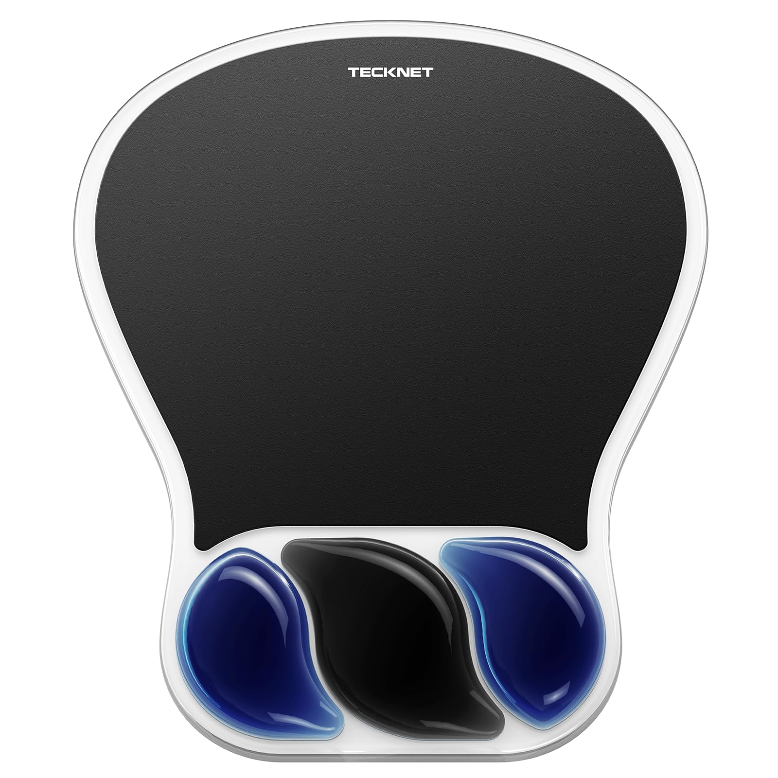 SenseAGE standaard muismat met polssteun, ergonomische muismat met antislipbasis voor thuis, op kantoor en op reis, comfortabel, lichtgewicht voor gemakkelijk typen en pijnverlichting, Grijs