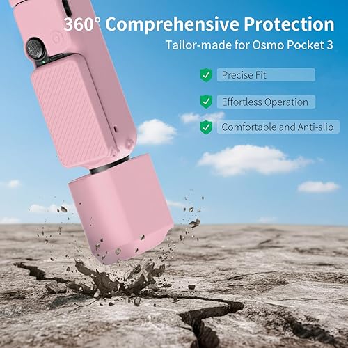 Miniatura 8 de Funda de bolsillo 3, funda protectora de silicona suave para DJI Osmo Pocket 3 Creator Combo, cubierta protectora de pantalla, protector de lente de