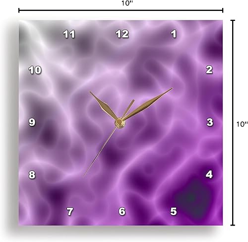 Miniatura 8 de 3dRose LLC Purple Haze - Reloj de pared abstracto de 10 x 10 pulgadas