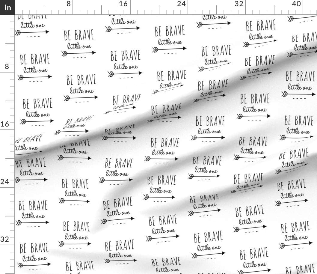 Spoonflower Fabric - Little Arrow Black White Nursery Decor Woodland Gender Neutral Hipster Printed on Petal Signature Cotton Fabric by The Yard - Sewing Quilting Apparel Crafts Decor
