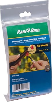 Rain Bird SW20-30PS Drip Irrigation Spot Watering Dripper/Emitter, 2 Gallon Per Hour, 30-Pack