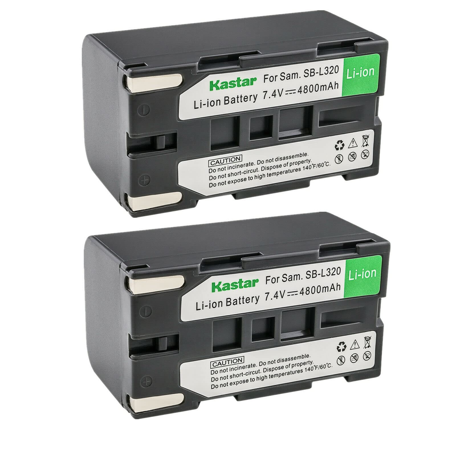 Kastar SB-L320 Battery 2-Pack Replacement for Samsung SB-L160, SB-L320 SBL320, SB-L480, SB-L110A Battery, Samsung VP-W75, VP-W75D, VP-W80, VP-W80U,