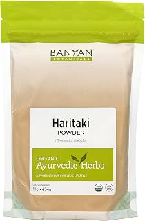 Banyan Botanicals Haritaki Powder – Certified Organic, 1 Pound – Terminalia chebula – for Detoxification & Rejuvenation* – Organic, Vegan, Non-GMO, Gluten Free, Certified Fair for Life Fair Trade