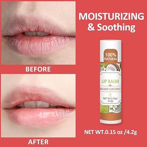 Miniatura 4 de Paquete de 16 bálsamos labiales, bálsamo labial natural a granel con vitamina E y aceite de coco, bálsamos labiales hidratantes a granel para labios