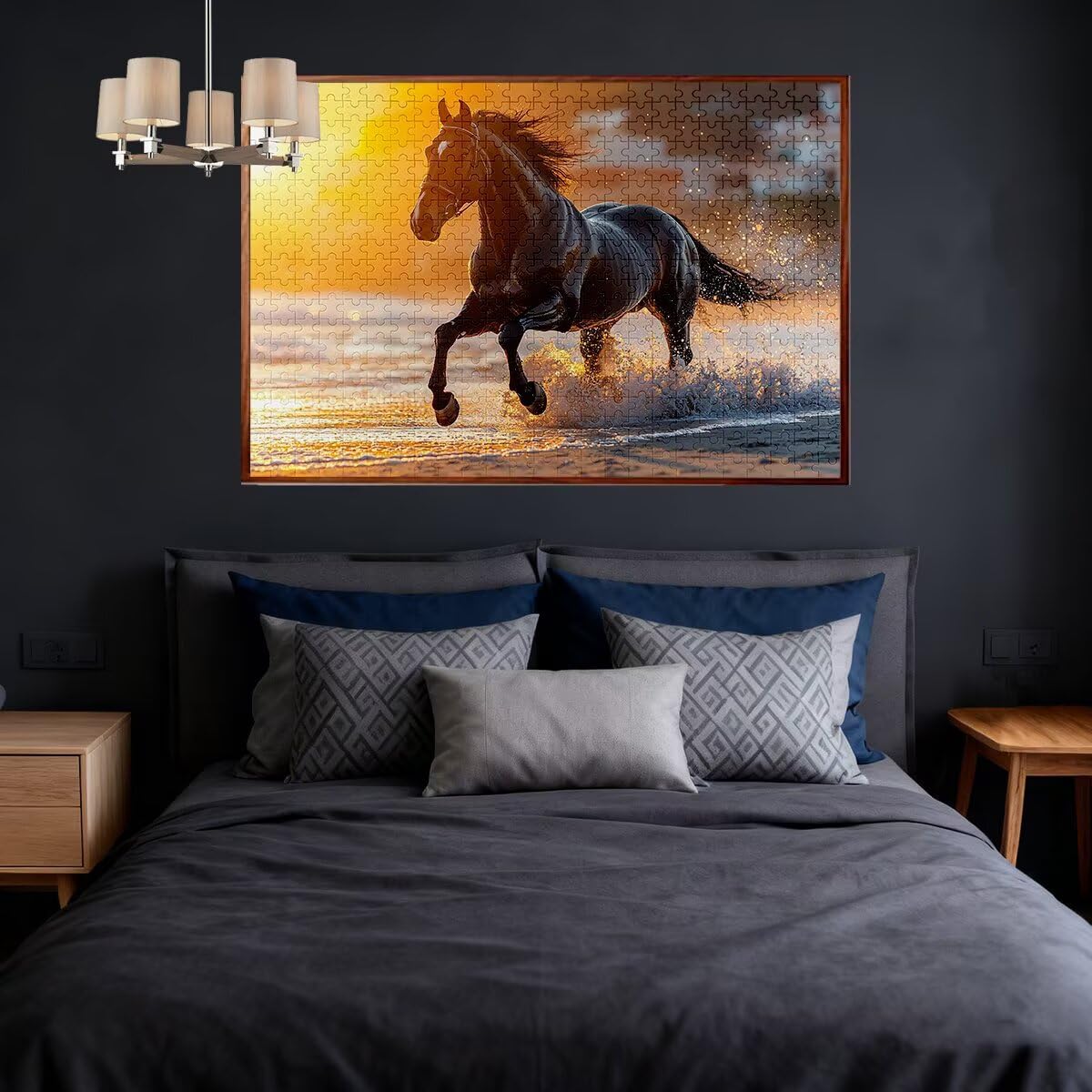 Puzzle 5000 sztuk Koń Puzzle Ocean Wymiary 156 x 105 cm Puzzle dla Dorosłych Kreatywna Rozrywka, Śmieszne Klasyczne Puzzle Zabawki Edukacyjne Oryginalne Prezenty Dla Kobiet G-21