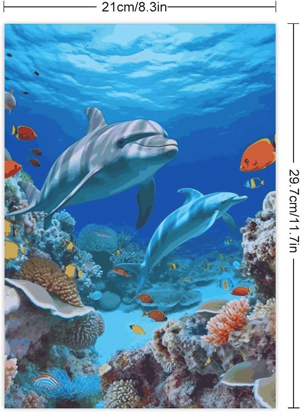 Cute Stickers Waterproof Funny Seabed Coral Fish Dolphins Stickers for Water Bottles Laptop Decor