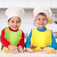 Vista 5 de Panitay Delantales de pintura para niños, 16 unidades, para niños, para artistas, impermeables, sin mangas, con bolsillos para niños de 3 a 8 años