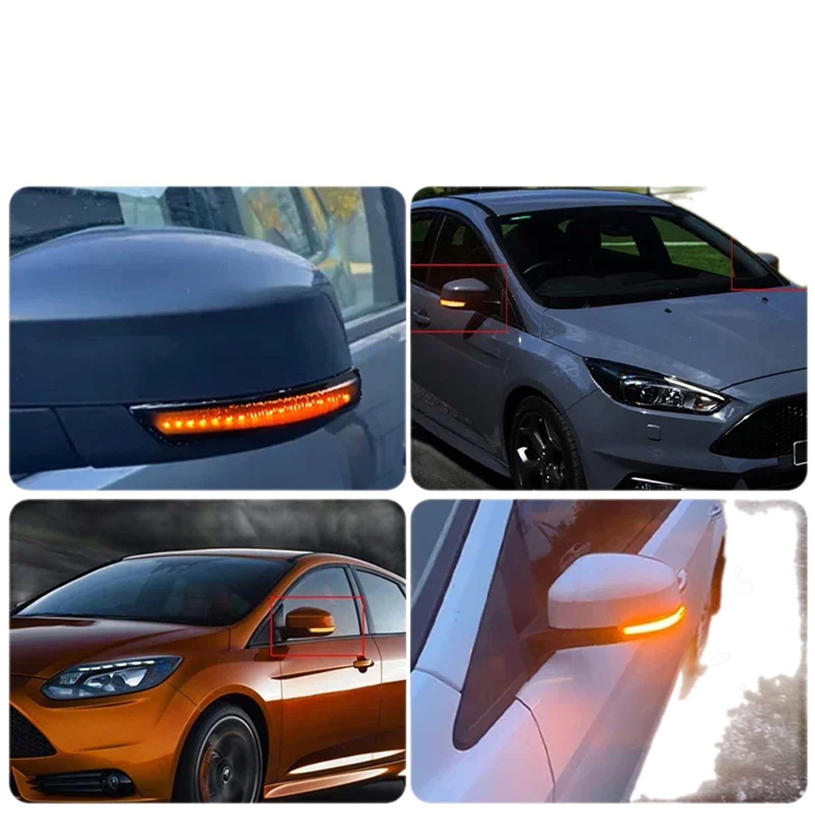 2 sztuki dynamicznych kierunkowskazów, lampka kontrolna, do Forda, Focusa, Mk2, 3 Mk3 .5, Mondeo, Mk4 Światło kierunkowskazu lusterka bocznego