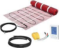 Vista 13 de VEVOR Tapete de calefacción de suelo, 30 pies cuadrados, sistema de calefacción eléctrica radiante en el suelo con termostato digital de detección