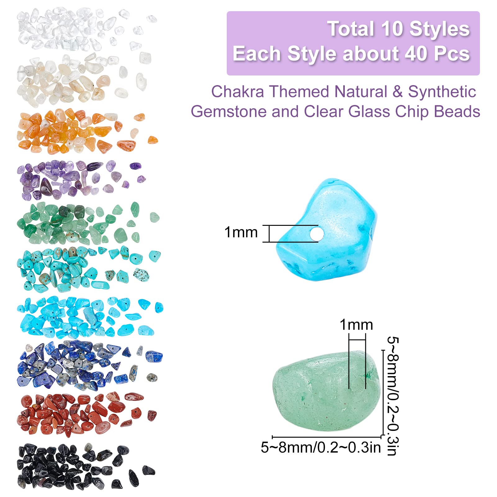 SUNNYCLUE 400 Stück Tigerauge Chips – 5-8 Mm, Unregelmäßige Edelstein-Perlen Für DIY-Schmuck
