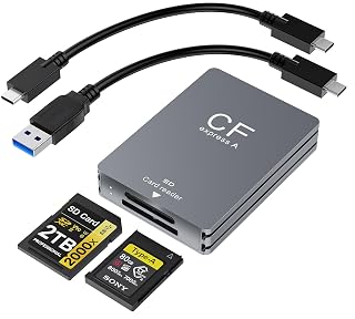 CFexpress Type A & SD Card Reader USB-C 3.2 Gen 2 10Gbps — Dual-Slot High-Speed Memory Card Reader for Sony Cameras — Compatible with Lexar SanDisk ProGrade Sony Tough (CFexpress Type A + SD) - Amazon product rated Grade A