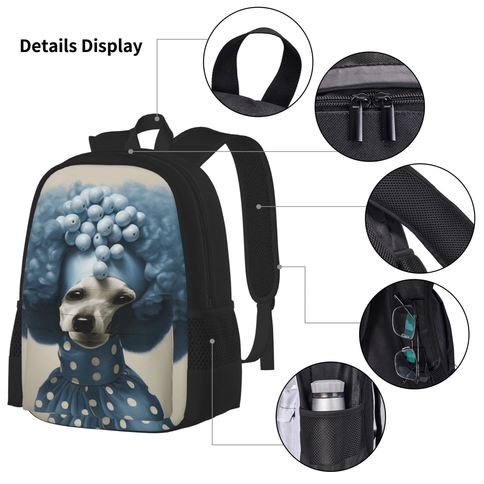 Zaino, borsa portapranzo, astuccio, set da 3 pezzi, per lavoro e