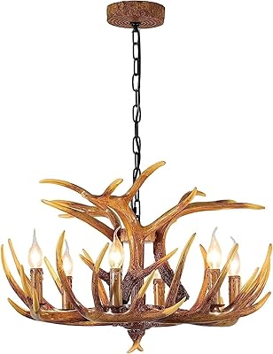 Futchoy Antlers Chandelier Retro Deer Antlers Lamp Vintage Deer - View #9