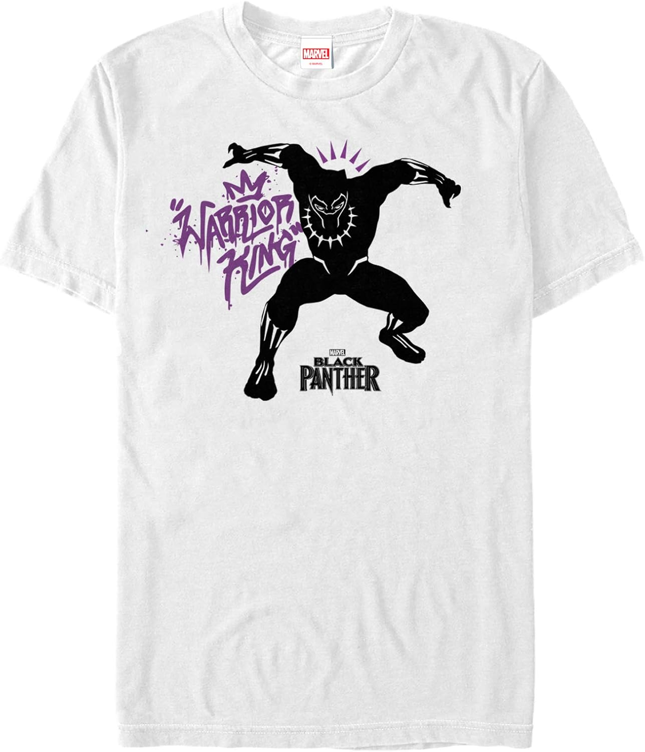 Marvel Men's Black Panther 2018 Warrior King T-Shirt