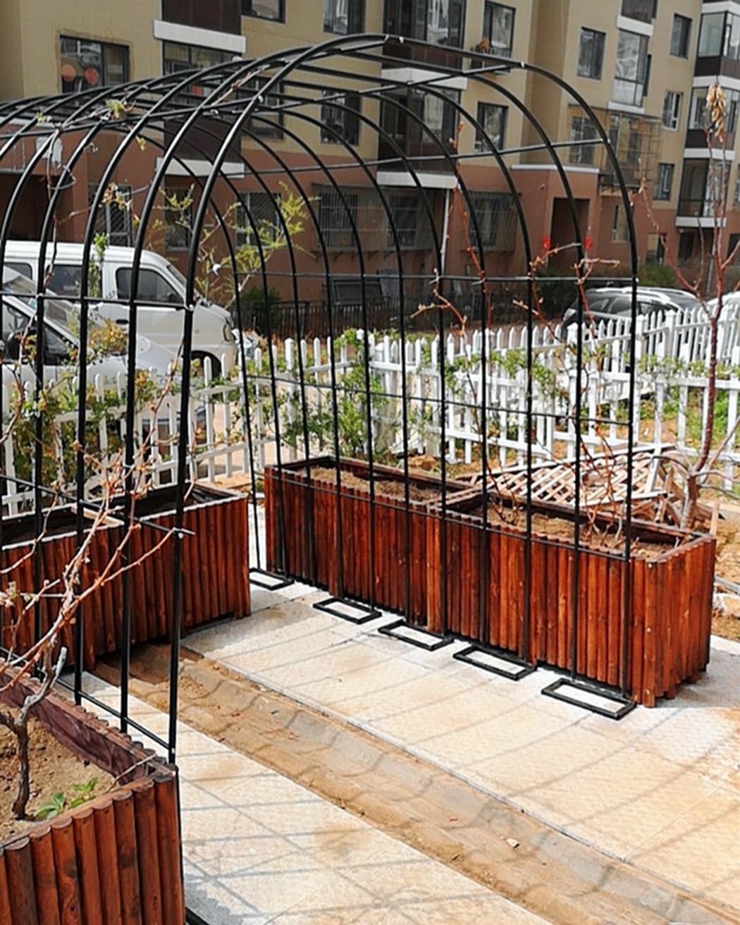 Cenador Bodas Exterior Arco De Jardín De Metal Verde - Cenador Para Bodas Y  Plantas Trepadoras 3.5x2.2m Pérgola Jardín Boda, image size:1050x1312