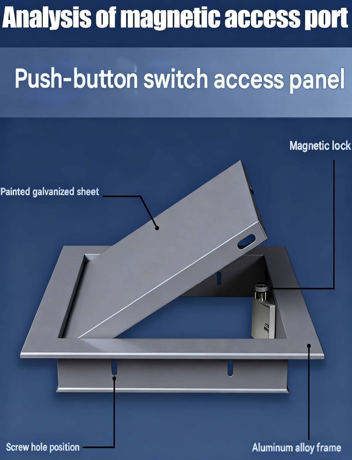 Recessed Metal Access Door 12x12cm for Ceiling Drywall – Waterproof Wall Panel Cover for Plumbing, Electrical & Shower Valve Openings – 1 Piece RV Installation