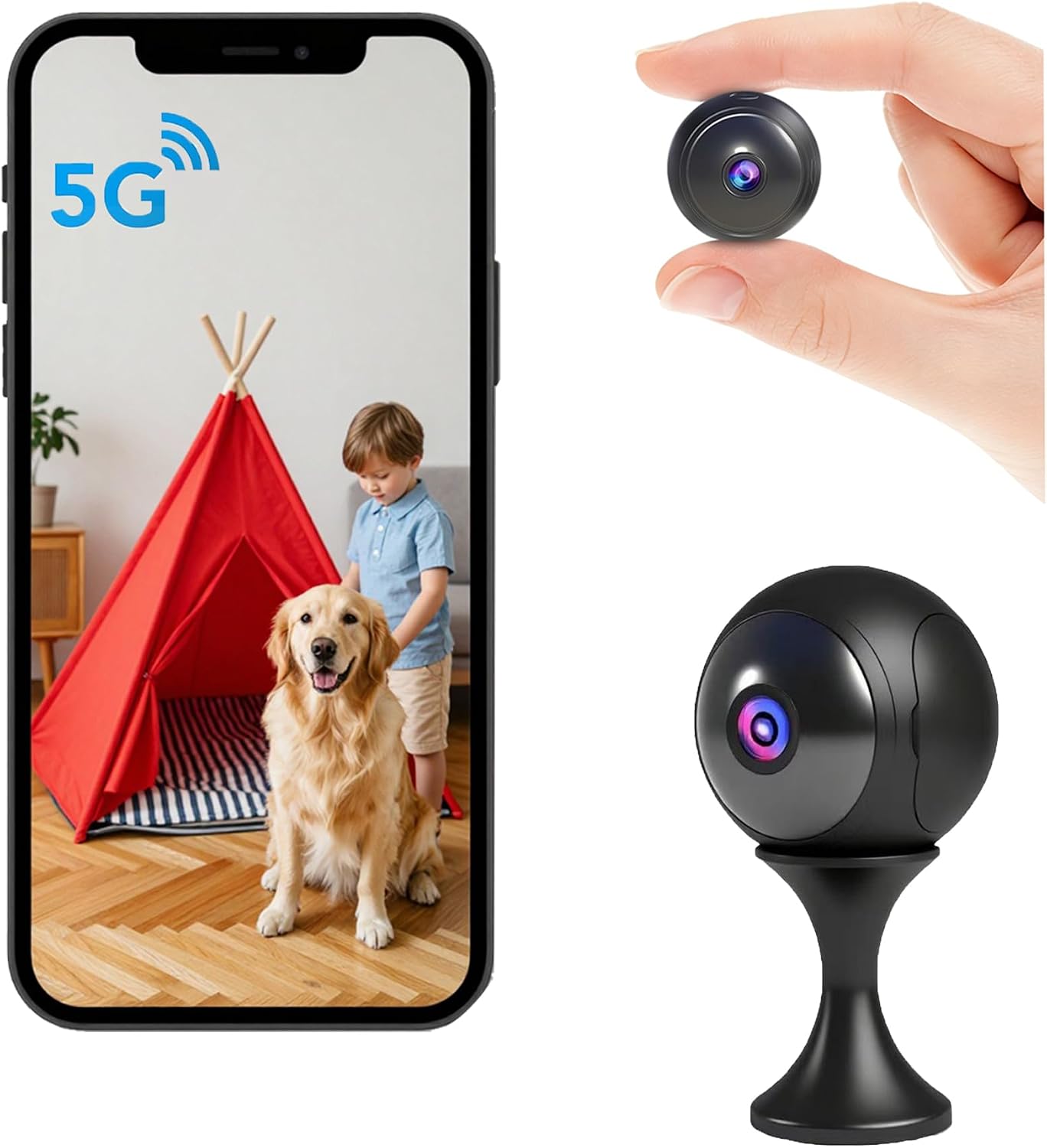 AOBOCAM 2026 Upgraded Indoor Camera Wireless 4K Mini Nanny C