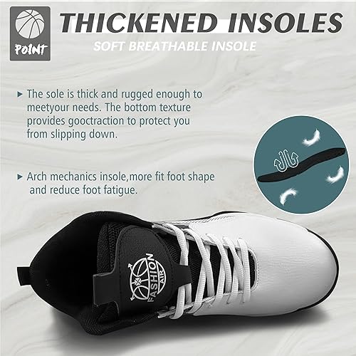 Miniatura 6 de CJSPORX Zapatos de baloncesto para hombre, transpirables, antideslizantes, zapatillas deportivas de moda