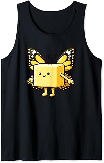 Cute Butter-Fly Funny Yellow Butterfly Butter Boys Girls Tank Top